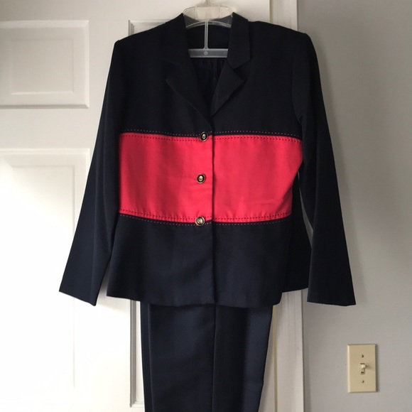 Pants - Dark blue and dark pink women’s suit